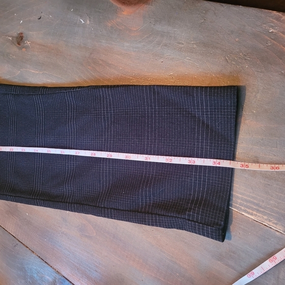 Anne Klein Black Plaid Striped Pants 4 - Picture 9 of 9